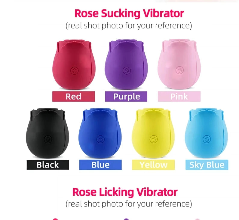 The Best of Hot Seller in the Whole Network Glow or Non Glow Rose style Sucking Vibrator for Women