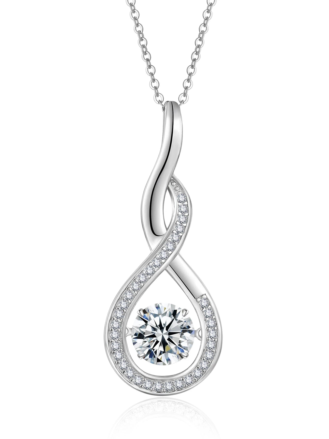 Moissanite pendant necklace smart model, 925 sterling silver, for your lover - Uknowucme
