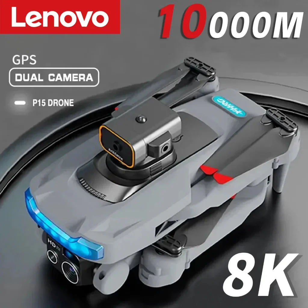 Lenovo P15 Drone Professional 8K GPS Dual Camera Obstacle Avoidance Optical Flow Positioning Brushless RC 10000M Free Shipping - Uknowucme