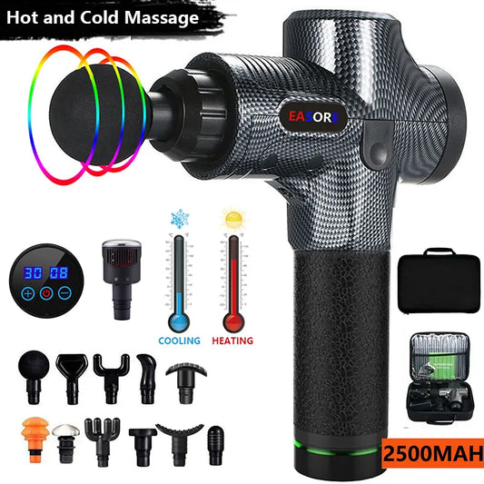 New Upgrade Heat/ Cold Massage Gun, Easore X5 Pro Deep Muscle Massager With 11/12 Heads Brushless Motor For Home Gym - Uknowucme