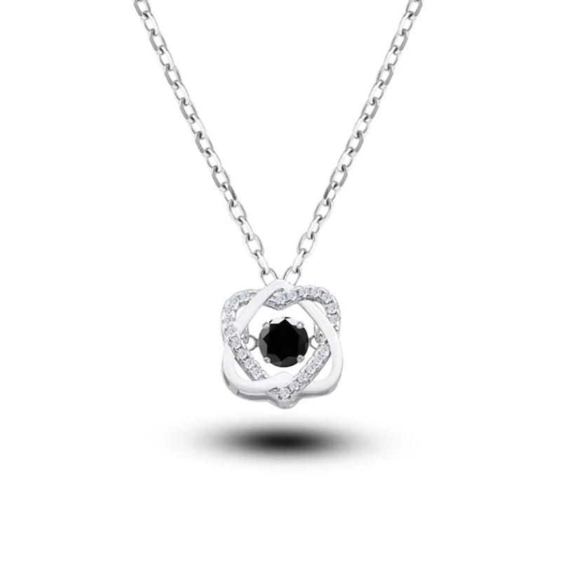 Moissanite Necklace For Women 100% Sterling S925 Silver With White Gold Plated Lab Diamond Jewelry Wedding Pendant with O-chain - Uknowucme