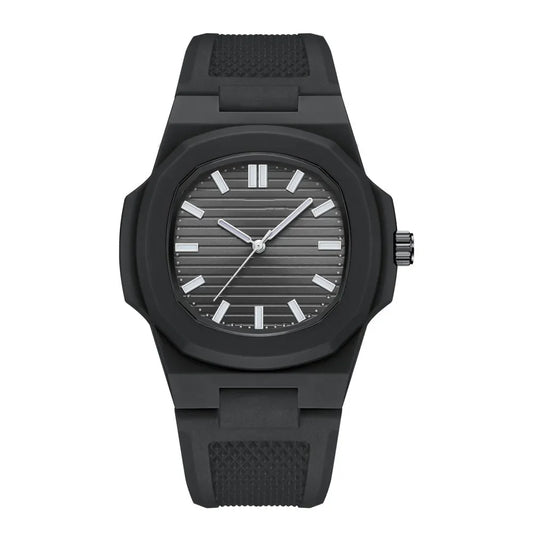 Men Women Watch Classic Orologio Simple Couple Black White Silicone Blue Reloj Quartz Wristwatch Male Man Ladies Student Clock - Uknowucme