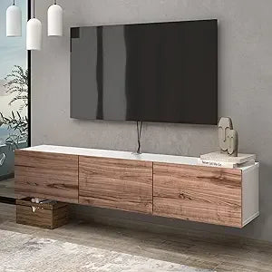 Atelier Mobili TV Stands for Living Room, TV Stand up to 75 inch TV, Floating TV Stand Wall Mounted, Floating Entertainment Cent