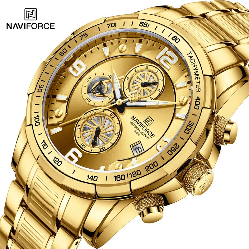 NAVIFORCE High Quality Watches for Men Luxury Fashion Design Multifunction Waterproof Quartz Male WristWatch Relogio Masculino - Uknowucme