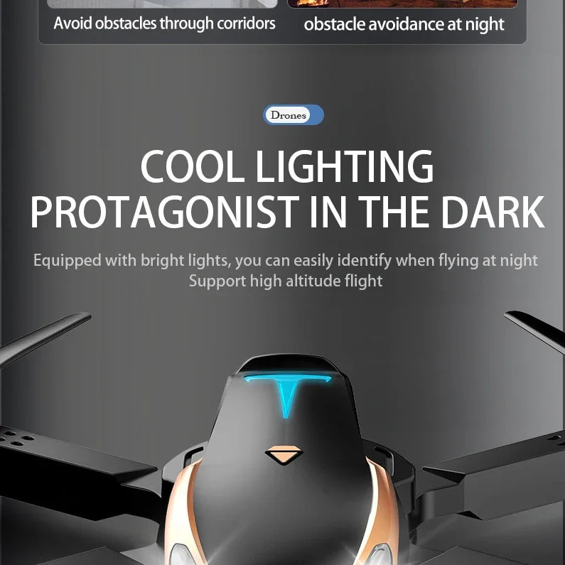Drone Professinal 8K HD Dual Camera 5G WIFI Wide Angle Optical Flow Localization Brushless Motor RC Quadcopter - Uknowucme