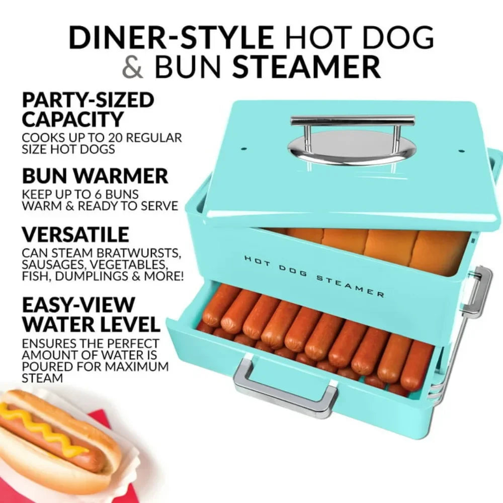 Hot Dog Roller & Bun Toaster Oven, Stainless Steel Grill Rollers, Non-stick Warming Racks, Perfect for Dogs, Veggie Sausages