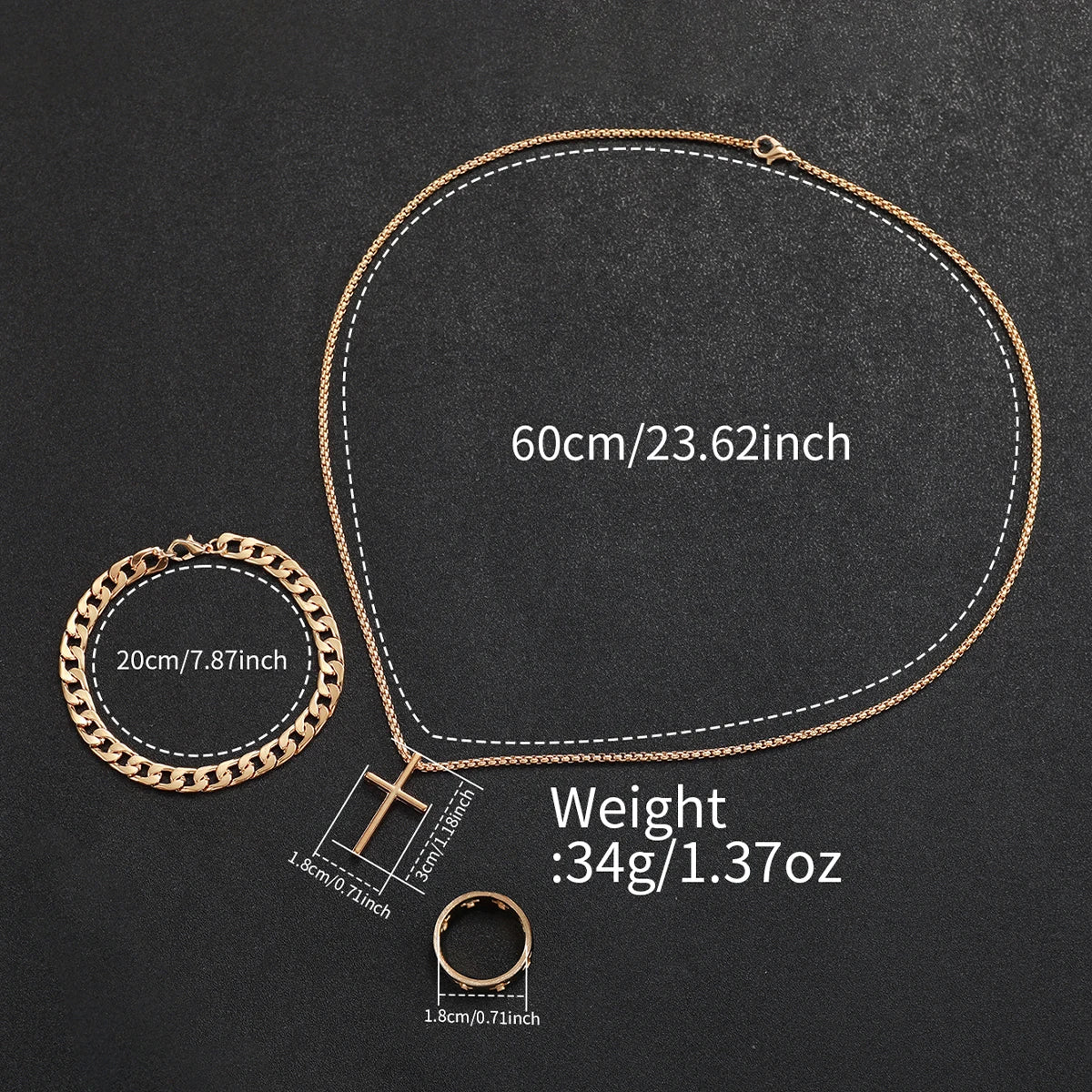 4PCS/Set Luxury Men's Calendar Watch Fashion Roma Dial Men Business Quartz Watches Jewelry Set Reloj Hombre（Without Box） - Uknowucme