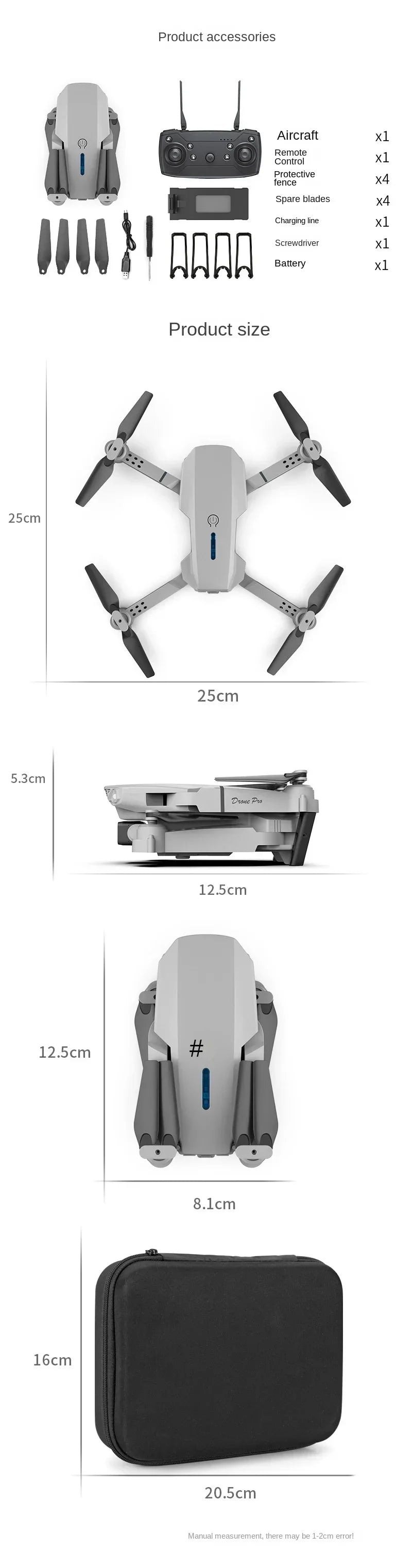 Drone E88 Pro Drone Aerial Photography High Definition 4k Dual Camera Quad Axis Remote Control Aircraft Children's Toys - Uknowucme