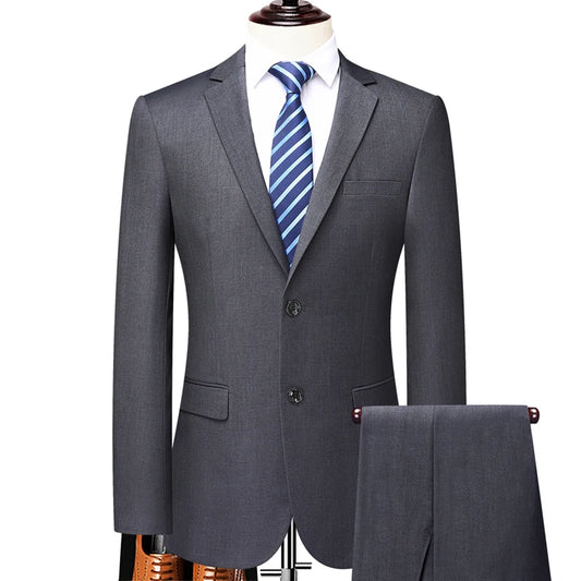 Men's suit sets, business formal wear, work attire, professional wear, men's wedding groom and best man's formal wear - Uknowucme