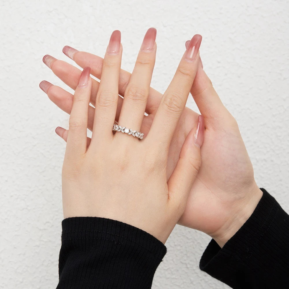 Wong Rain 100% 925 Sterling Silver Oval Heart Round Emerald Cut Lab Sapphire Gemstone Jewelry Wedding Band Row Ring Wholesale - Uknowucme