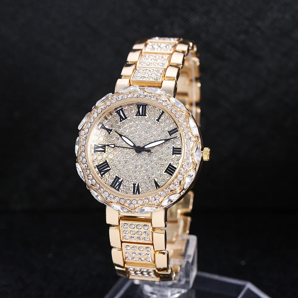 Luxury Watch Women Iced Out Diamound Bling WristWatch Ladies Watches Women Simple Watch Women Fashion Gifts Relojes Para Mujer