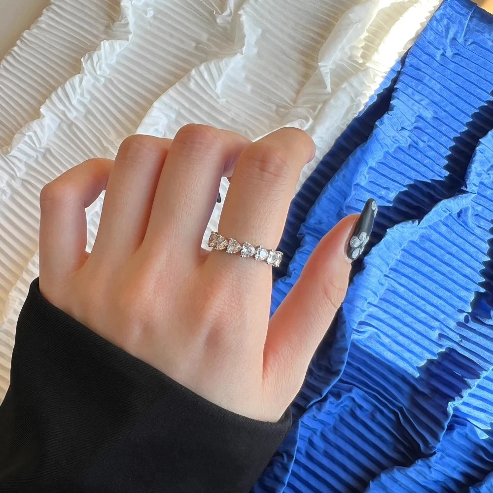 Wong Rain 100% 925 Sterling Silver Oval Heart Round Emerald Cut Lab Sapphire Gemstone Jewelry Wedding Band Row Ring Wholesale - Uknowucme