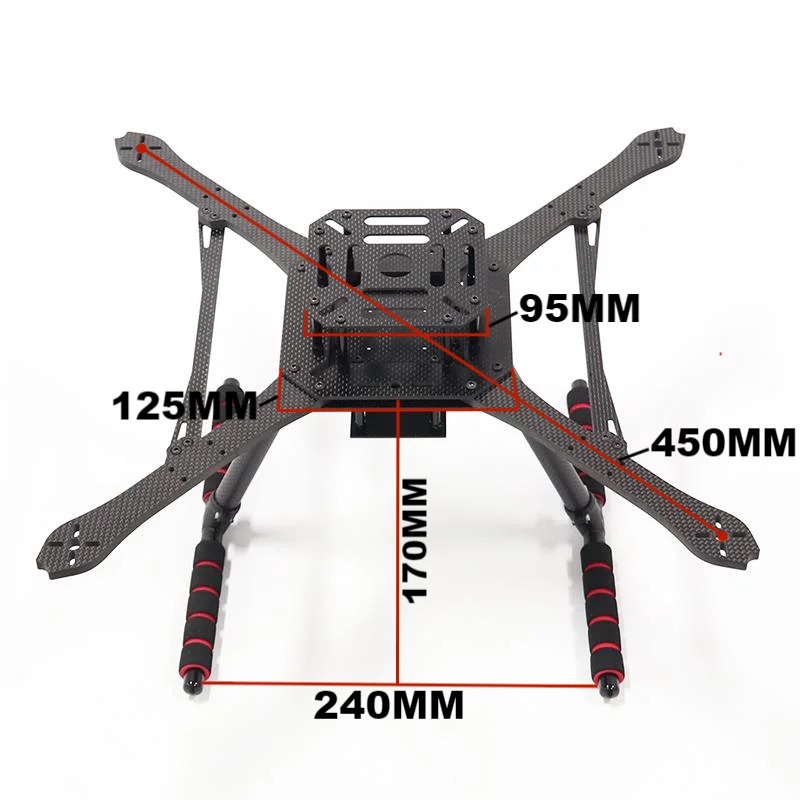 DroneHub Open Source New Smart Drone Frame 450MM Pixhawk Ardupilot Quadrotor Rack RC Multicopter Multi-Rotor With Landing Gear - Uknowucme
