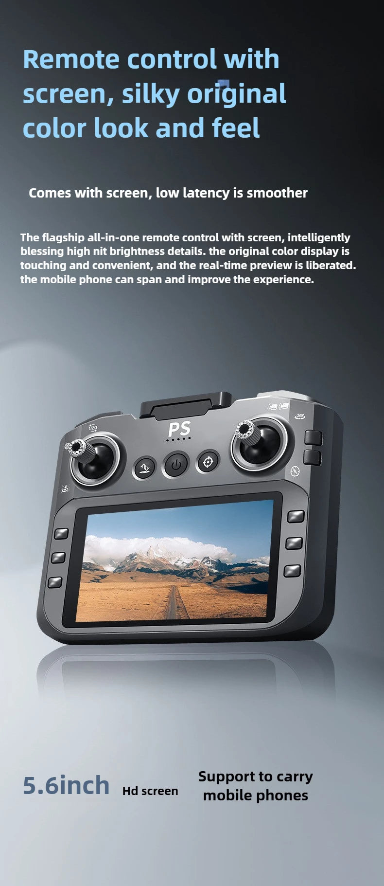 Aircraft Foreign Trade New D13 Drone with 5.6-inch Screen Control Brushless Quadcopter Obstacle Avoidance Remote-controlled - Uknowucme
