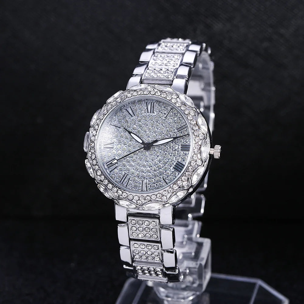 Luxury Watch Women Iced Out Diamound Bling WristWatch Ladies Watches Women Simple Watch Women Fashion Gifts Relojes Para Mujer