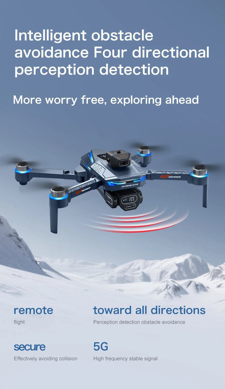 2025 New GT8 Drone GPS 8K Professional HD 360° Dual Cameras 5G WIFI Brushless Motors Obstacle Avoidance Foldable Quadcopter Toys - Uknowucme
