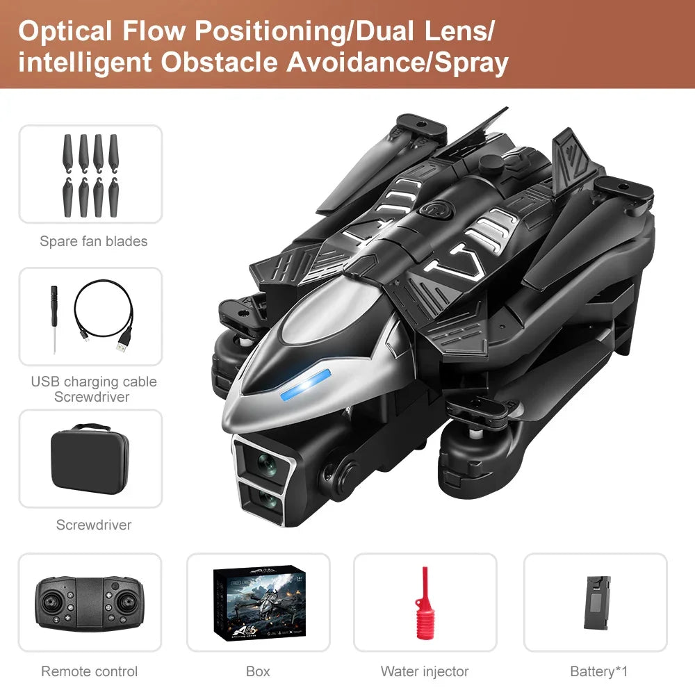 Drone Spray Fighter HD Dual Camera A66 Aerial Photography Drone Obstacle Avoidance Optical Flow with WIFI Signal Headless Mode - Uknowucme