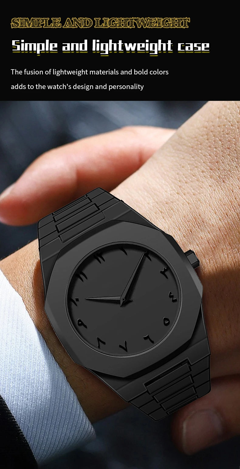VA VA VOOM Brand Men Creative Watch Fashion Silicone Black Business Style Arabic Digital Creative Military Quartz Sports Watches - Uknowucme