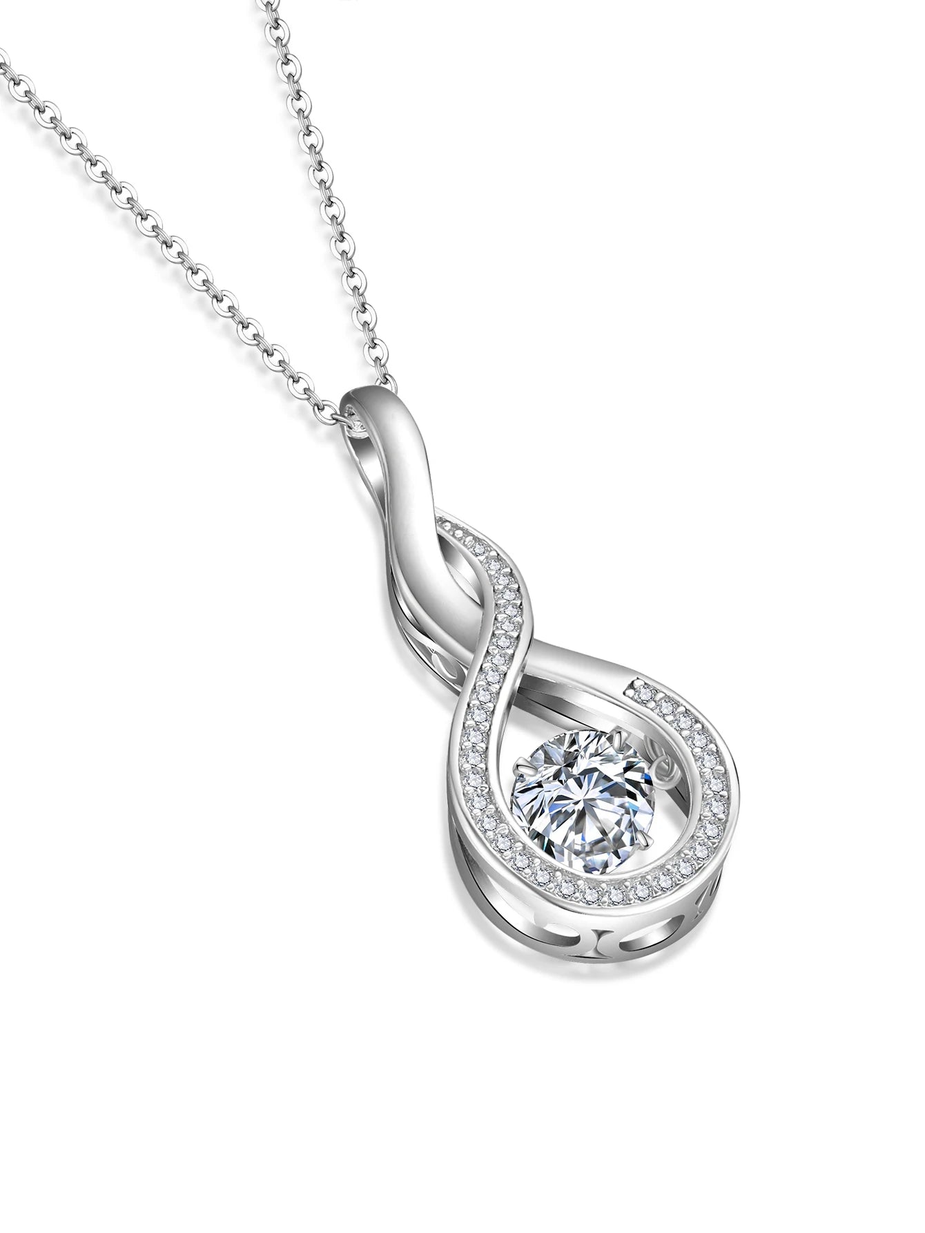 Moissanite pendant necklace smart model, 925 sterling silver, for your lover - Uknowucme