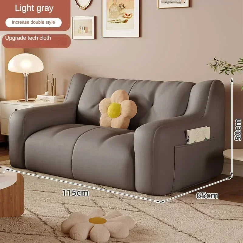 Luxury Home Fabric Living Room Curved Bean Bag Sofa Lazy Casual Balcony Floor Lounge Salas Muebles Children's Sofa
