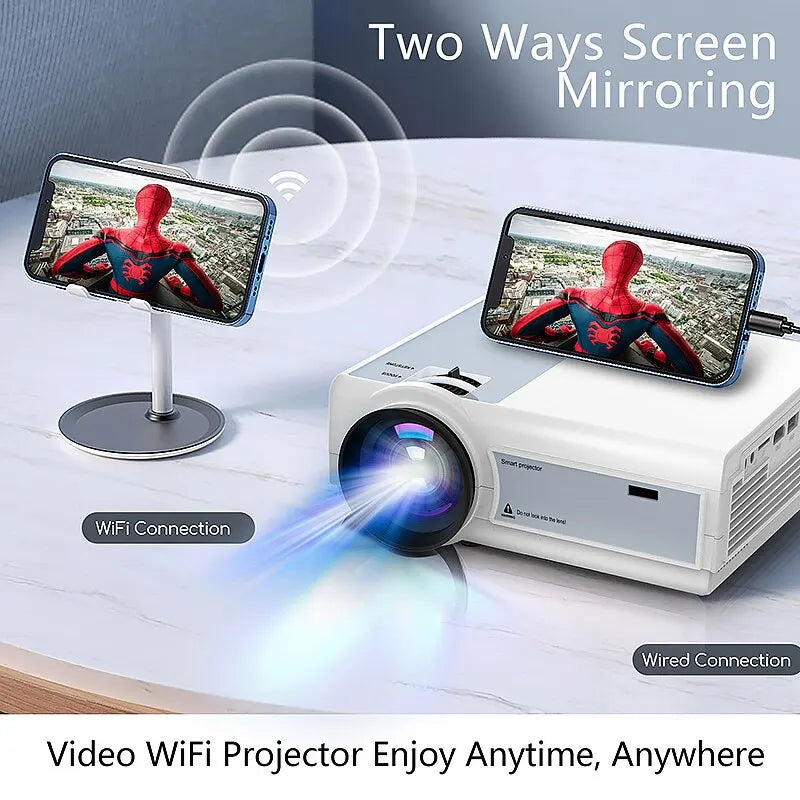 Global TFlag L36P Projector Full Hd 1080P 4K Wifi Mini LED Portable Projetor 2.4G 5G For Smartphone Video Home Office Camping - Uknowucme