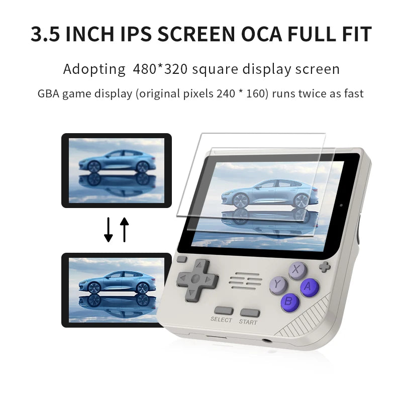 Powkiddy V10 Retro Handheld Gaming Console 3.5-inch IPS Screen 480*320 RK3326 Open Source System Cheap Children Christmas Gift