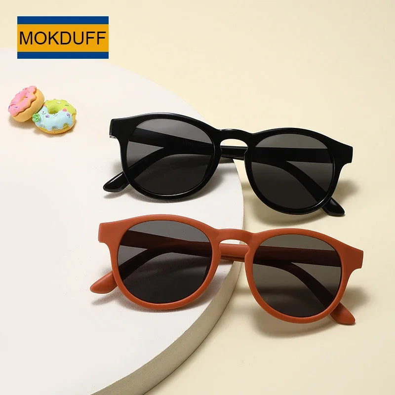 2023 Fashion Kid's First Sunglasses Round Flexible UV400 Polarized Girls Boys Silicone Sun Glasses for Ages 3-12 Years Children - Uknowucme