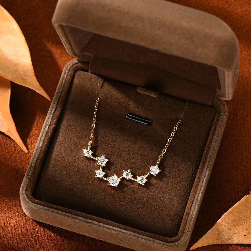 4Mm&3.5Mm&3Mm Round Moissanite Necklace For Women Fashion Pendant Necklace 18K White Gold 925 Sterling Silver Jewelry Gift - Uknowucme