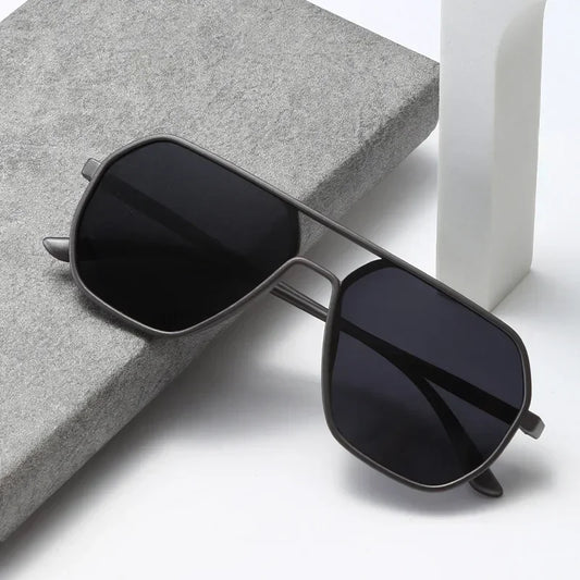 New Body Frame Sunglasses Ins Large Frame Display Face Small Sunglasses Men and Women Fashion Driving UV Glasses - Uknowucme