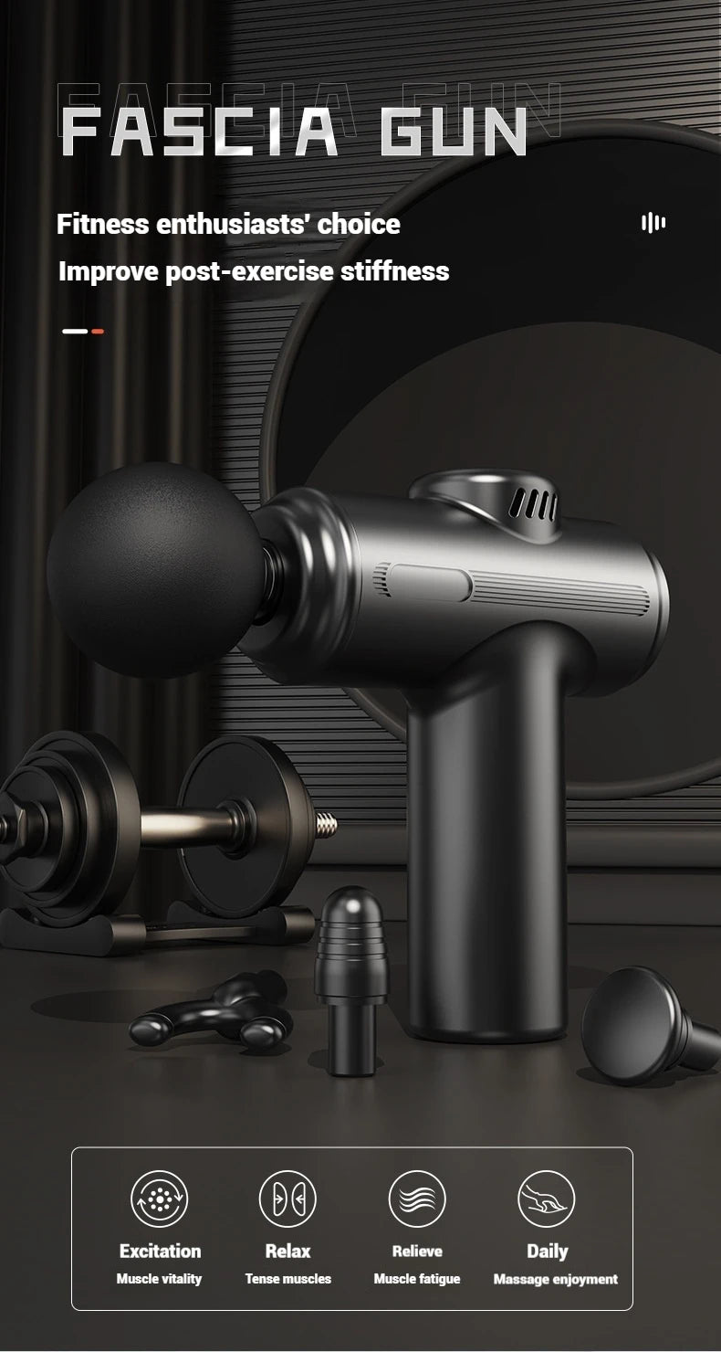 Fascia Gun Massager – Professional Massage Instrument for Muscle Relaxation, Percussion Fascia Gun