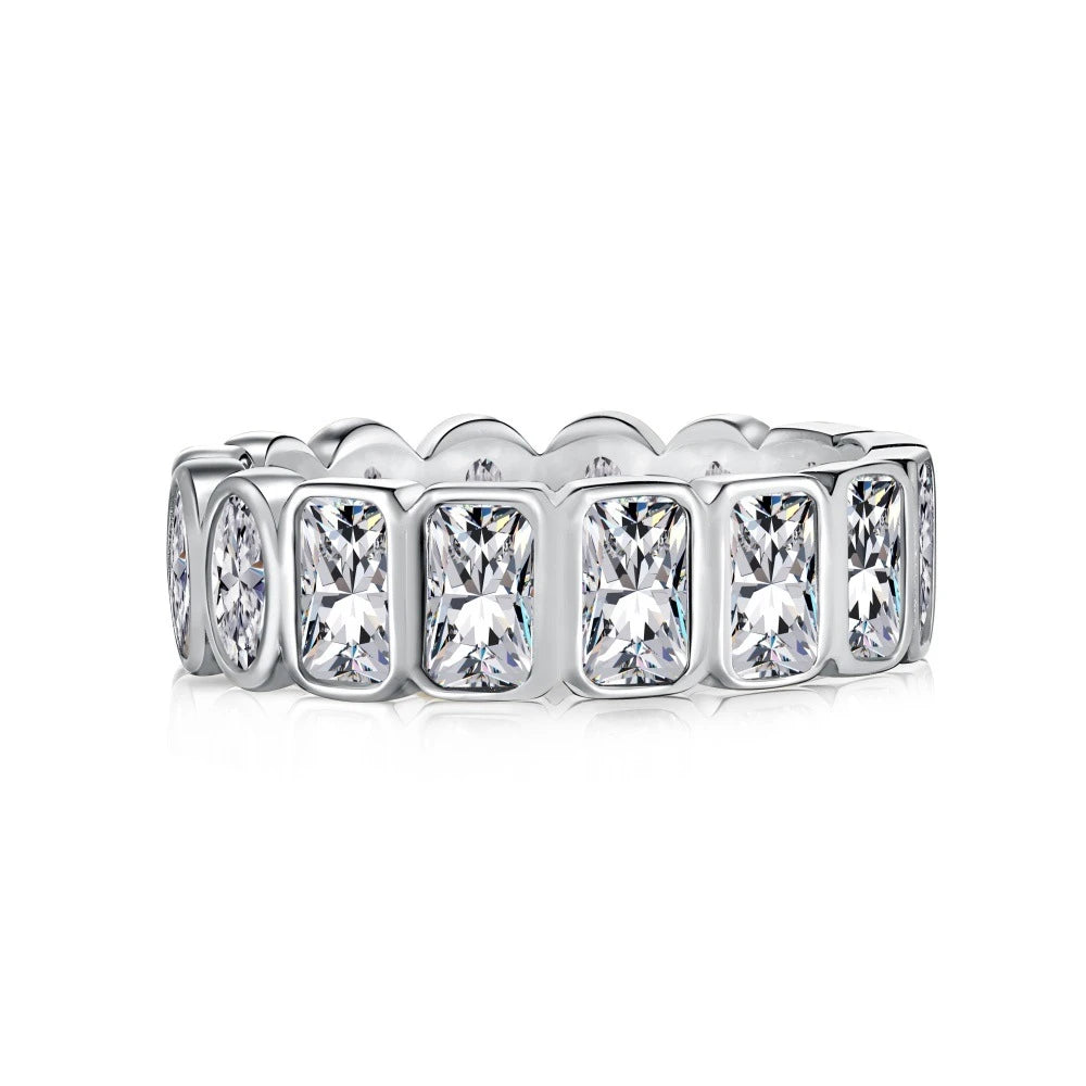 Wong Rain 100% 925 Sterling Silver Oval Heart Round Emerald Cut Lab Sapphire Gemstone Jewelry Wedding Band Row Ring Wholesale - Uknowucme