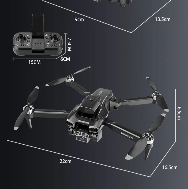 Drone aerial view brushless motor with obstacle avoidance optical flow foldable quadrotor foldable remote control airplane toy - Uknowucme