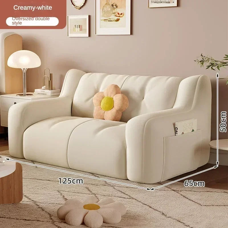 Luxury Home Fabric Living Room Curved Bean Bag Sofa Lazy Casual Balcony Floor Lounge Salas Muebles Children's Sofa