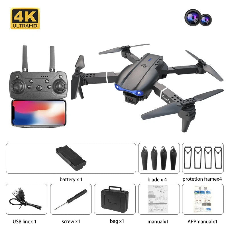 E99 drone is equipped with dual cameras, mobile application control, indoor flying toys, Halloween/Christmas/New Year gifts - Uknowucme