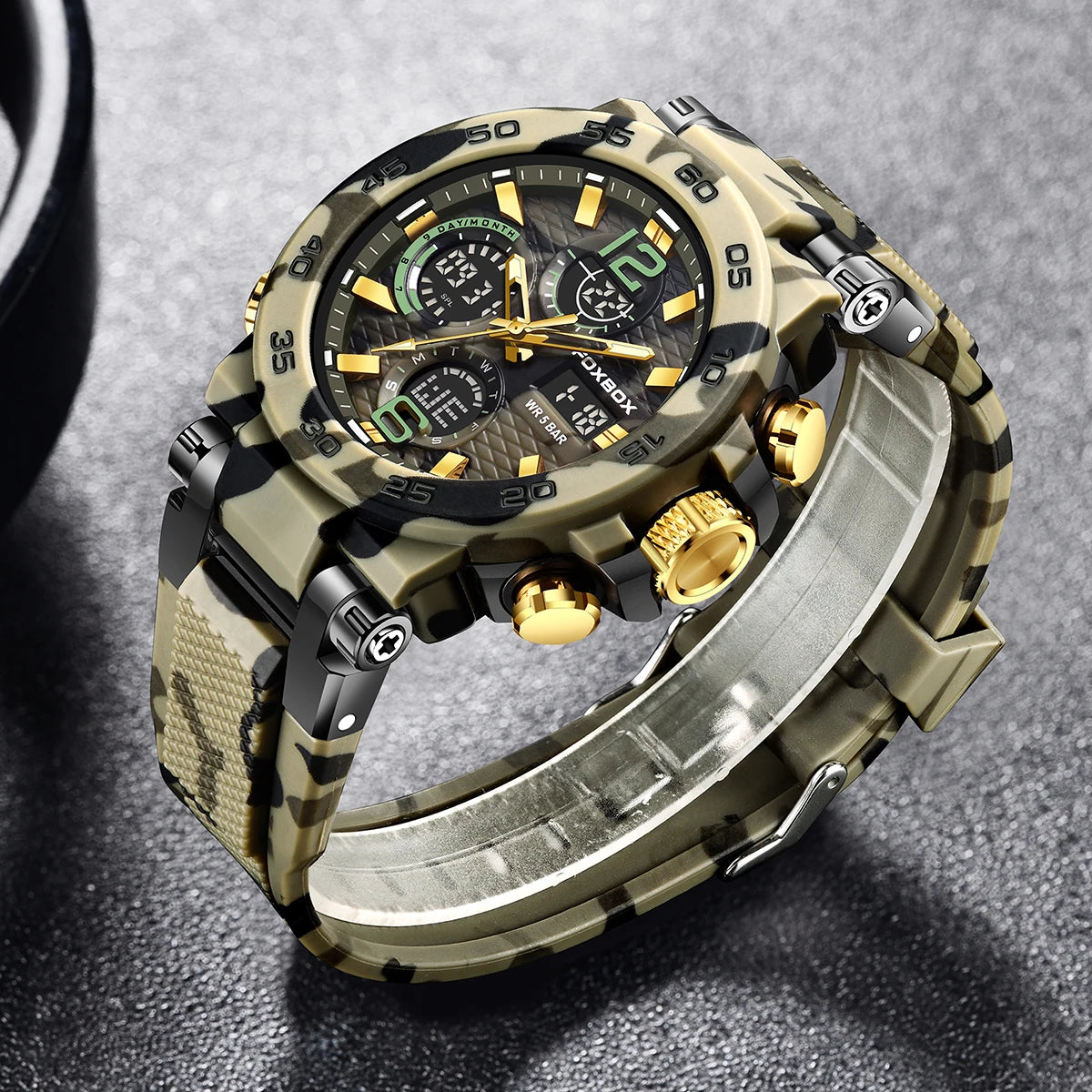 FOXBOX Military Digital Watch for Men Camouflage Waterproof Wristwatch Mens Shockproof Sport Quartz Tactical Clock Montre Homme - Uknowucme