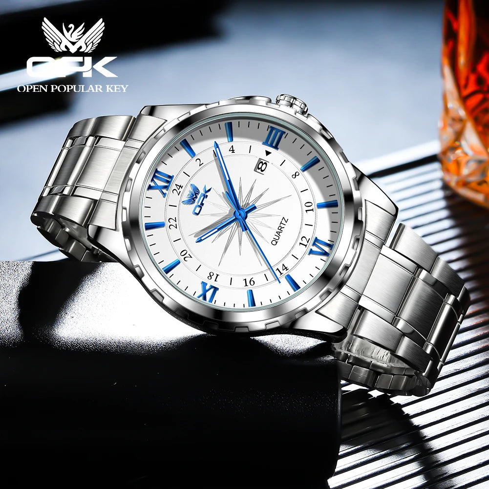 OPK Brand Men Wristwatch Waterproof Steel Belt 6003 Classic Watches sell well - Uknowucme
