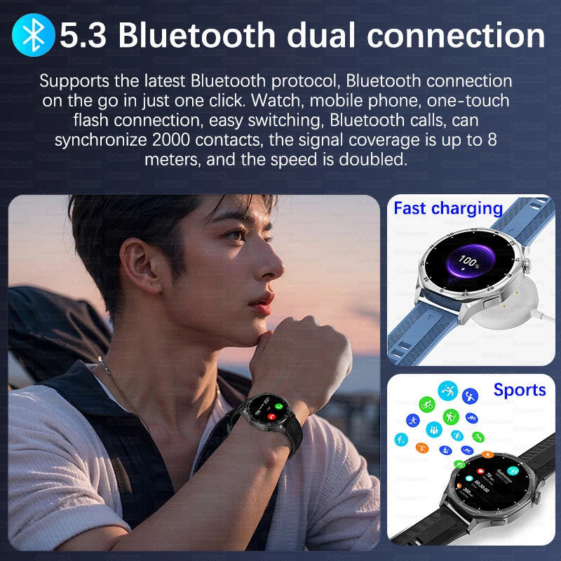 Original For Huawei WATCH 5 NFC Smart Watch Men Women 4GB Memory Sapphire Crystal Full Touch Screen Sport Fitness SmartWatch New