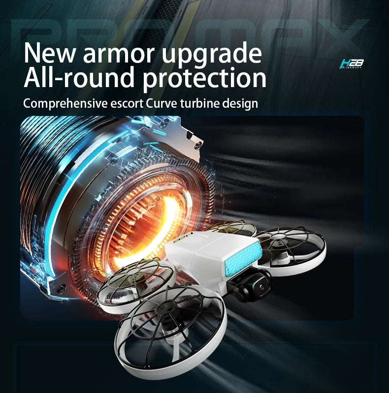 Drone H28 : gyroscope 6 axes pour un vol 360° stable, technologie 2,4 GHz, Automatic facial recognition photo-taking