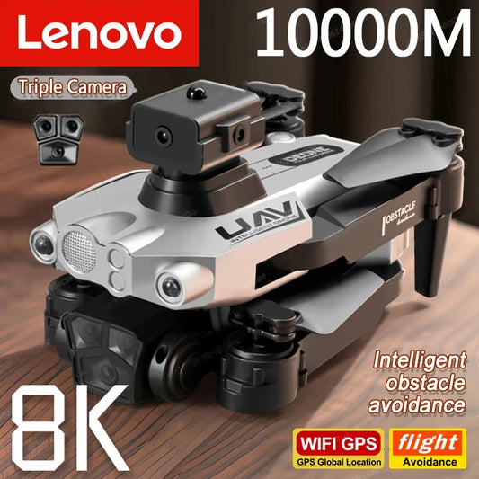 Lenovo LU200 Pro Drone 8K HD Aerial Photography Triple-Camera GPS Professional Omnidirectional Obstacle Avoidance Drone 10000M - Uknowucme