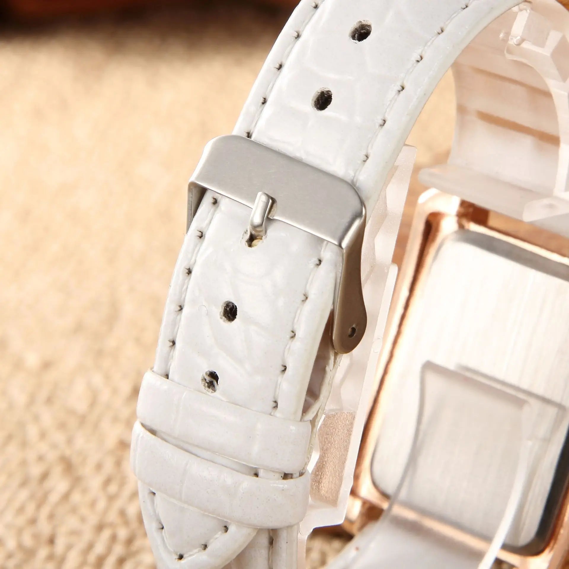 Hot Sale Fashion Rectangle Watch Women Rhinestone Watches Leather Band Quartz Wristwatches Ladies - Uknowucme