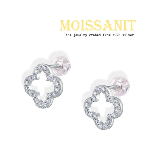 Moissanite Diamond Stud Earrings, 0.07ct D Color VVS1, Hypoallergenic 925 Silver, GRA Certified Luxury Gifts - Uknowucme