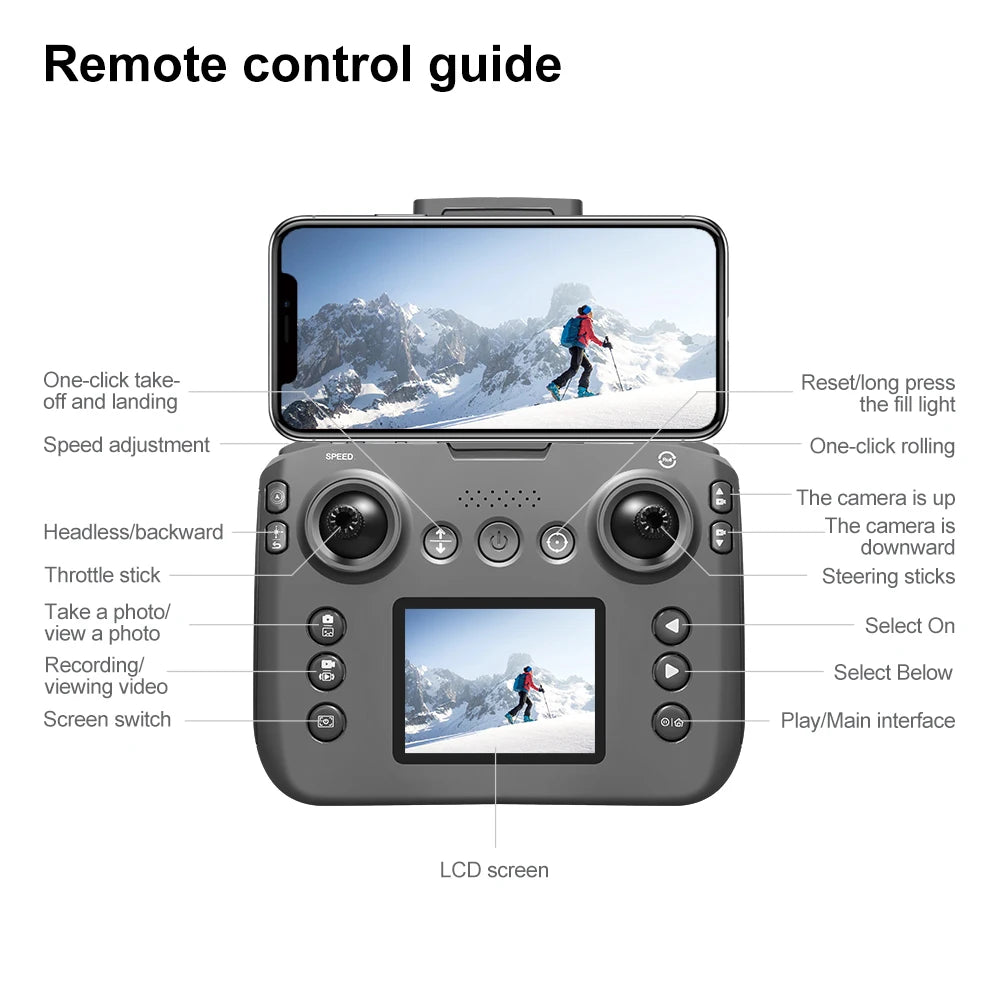 Drone 8k high-definition aerial photography obstacle avoidance brushless quadcopter children's remote control toy 2025 models - Uknowucme