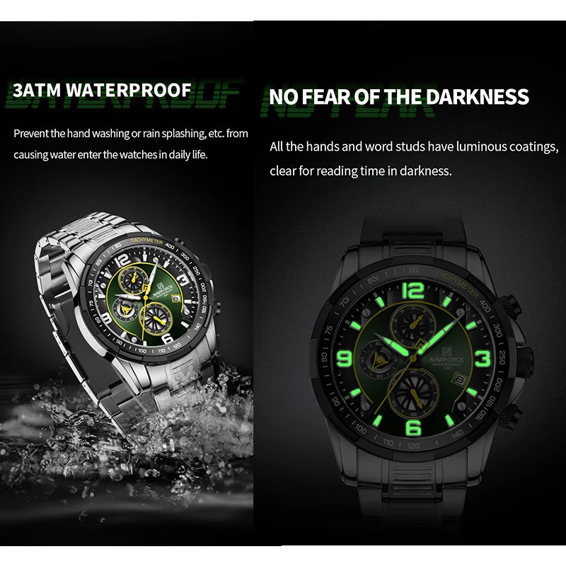 NAVIFORCE High Quality Watches for Men Luxury Fashion Design Multifunction Waterproof Quartz Male WristWatch Relogio Masculino - Uknowucme