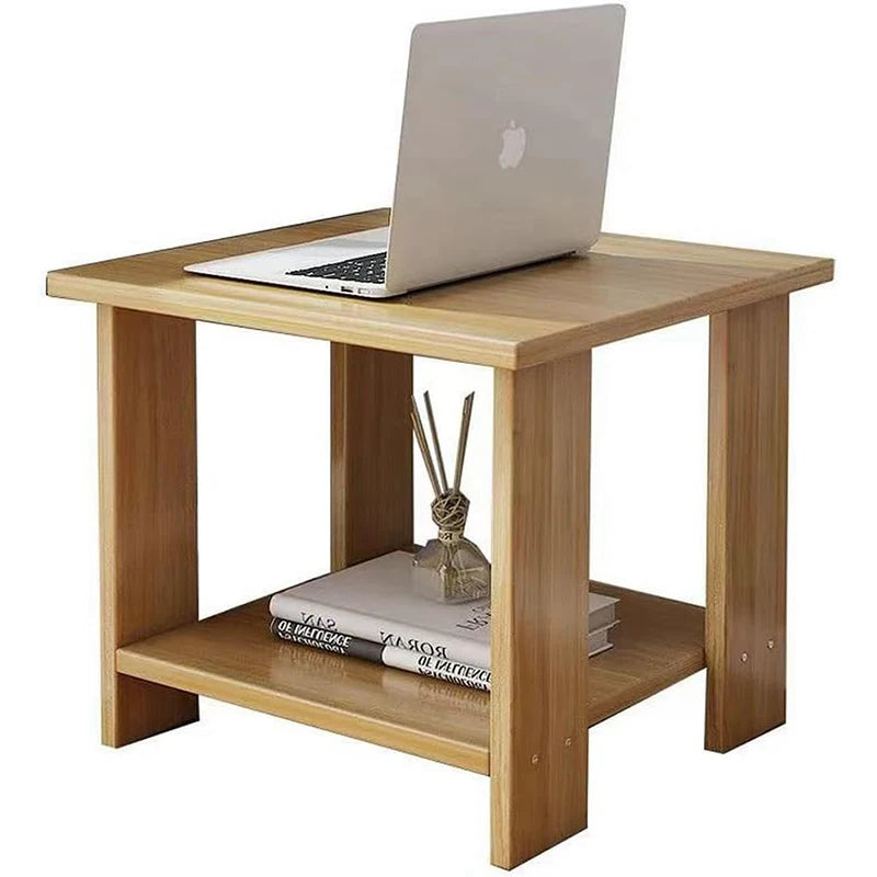 Simple Bedside table Solid Wood Nightstands Double-Layer Night table Living Room Sofa Side Table Modern Home Bedroom furniture - Uknowucme