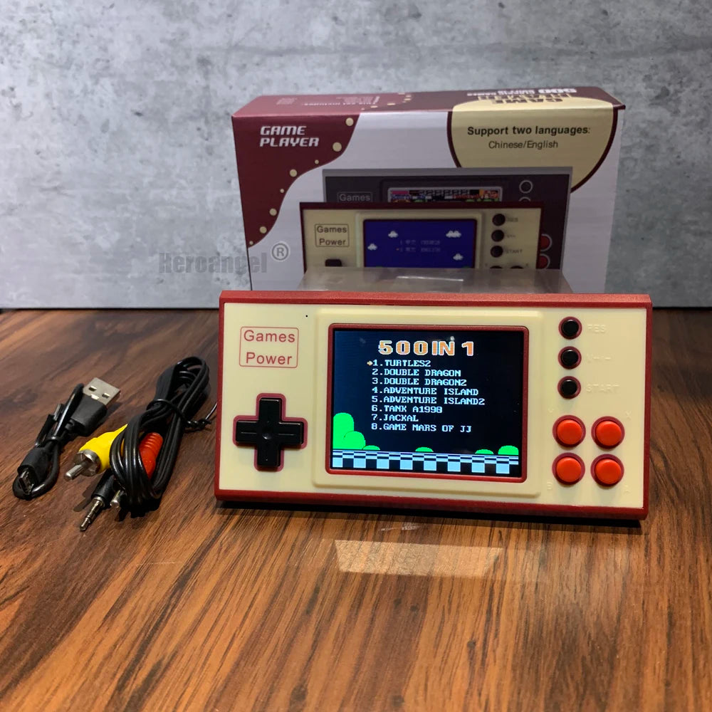 Portable Video Game Player Mini Retro Game Console with 500 Games TV Gaming Console Double Players 3 Inch IPS HD Screen