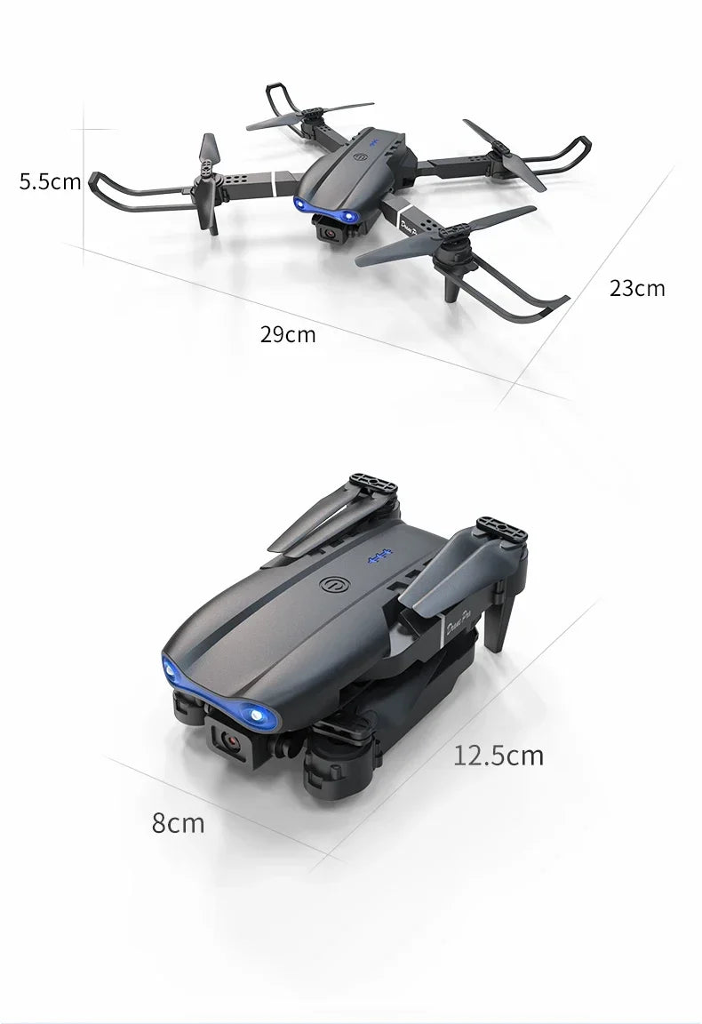 2024 E99Pro RC Drone 4K Professinal With 1080P Wide Angle HD Camera Foldable Helicopter WIFI FPV Height Hold Gift Toy - Uknowucme