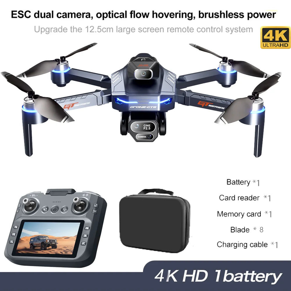 2025 New GT8 Drone GPS 8K Professional HD 360° Dual Cameras 5G WIFI Brushless Motors Obstacle Avoidance Foldable Quadcopter Toys - Uknowucme