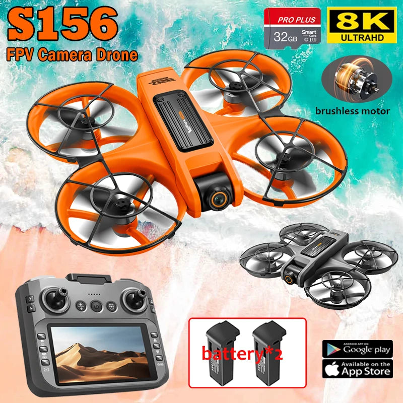 Drone with Camera 4K HD Video Stable Hover 180° Adjustable Lens 3D Flip RC Drones FPV Brushless Optical Flow Quadcopter UAV - Uknowucme