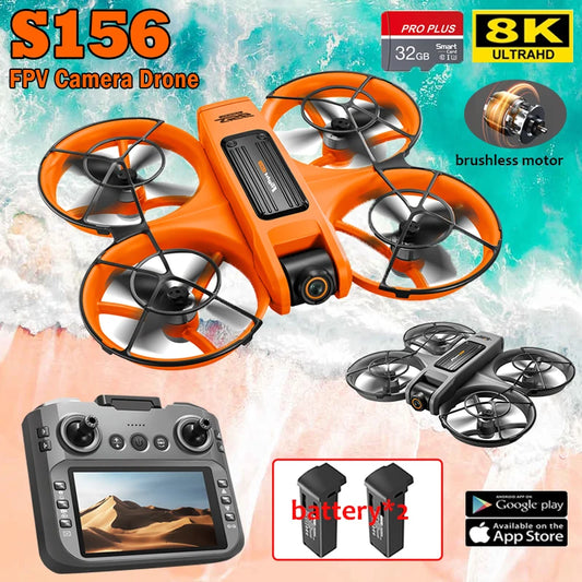 Drone with Camera 4K HD Video Stable Hover 180° Adjustable Lens 3D Flip RC Drones FPV Brushless Optical Flow Quadcopter UAV - Uknowucme