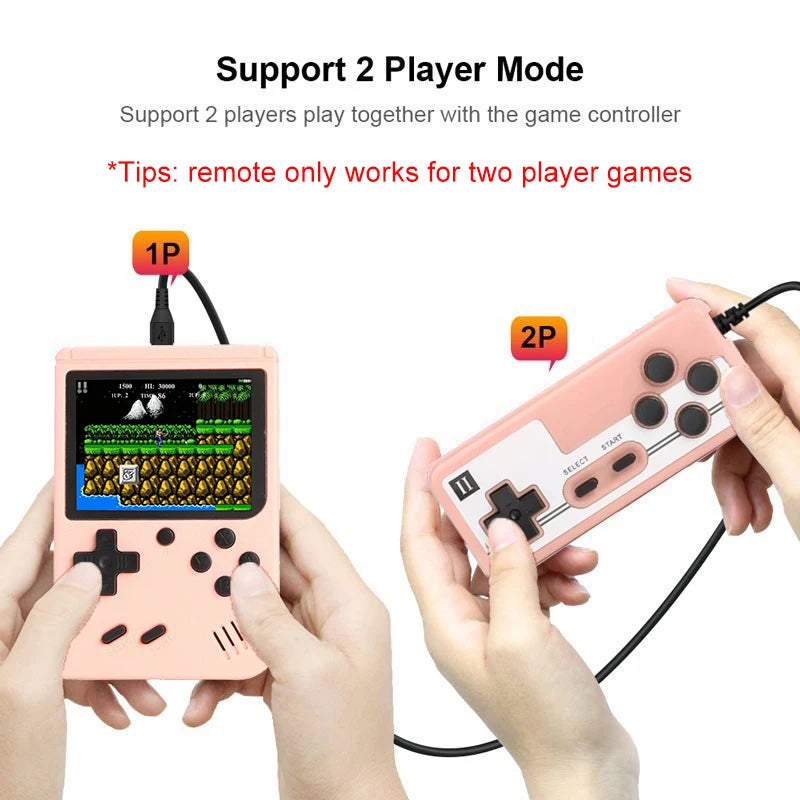 Retro Portable Mini Handheld Video Game Console 8 Bit 3.0 Inch Color LCD Game Player Built in 500 Games For Kid Gift - Uknowucme